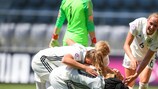 Melissa Kössler bejubelt das 1:0 gegen Norwegen