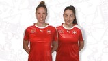 Caroline Abbé (left) and Martina Moser - tournament ambassadors for the finals in Switzerland