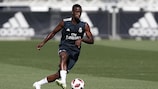 Vinícius Junior lleva desde el lunes entrenando con el Real Madrid