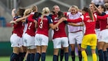 Norway celebrate beating the Netherlands to qualify