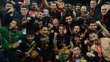 Akhisar celebrate winning the 2017/18 Turkish Cup