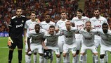 Lokomotiv line up before their matchday one game at Galatasaray