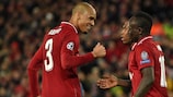 Sadio Mané (right) celebrates scoring Liverpool's fourth goal on matchday three