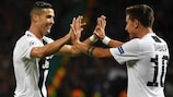 Paulo Dybala e Cristiano Ronaldo dopo il gol alla terza giornata