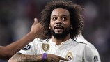 Marcelo after scoring Real Madrid's matchday three winner against Plzeň