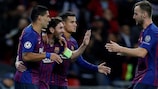 Lionel Messi celebra una de sus dianas contra el Tottenham en la segunda jornada