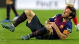 Messi sufrió una fractura del radio de su brazo derecho