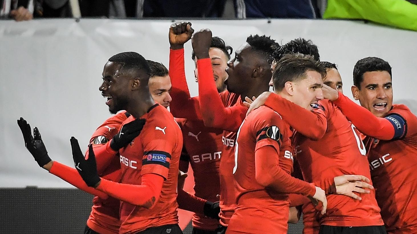 Europa League Programme & Sport Journal Rennes V Arsenal 7:3/19 Stade Rennais 