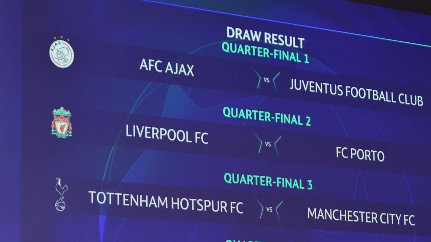 ucl results 2018