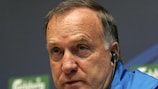 Zenit coach Dick Advocaat at Thursday's pre-match conference