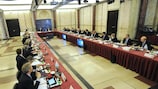 Das UEFA-Exekutivkomitee in Limassol, Zypern