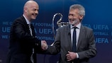 Gianni Infantino and Paul Breitner look forward to a bumper knockout stage in the spring