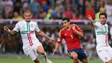 Action from the Portugal-Spain semi-final in Donetsk
