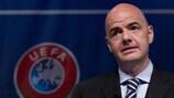 Le secrétaire général de l'UEFA, Gianni Infantino, a évoqué le bien-être du football de clubs en Europe