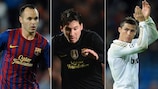Iniesta, Messi und Ronaldo stehen zur Wahl