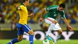 Héctor Herrera en action pour le Mexique en Coupe des Confédérations