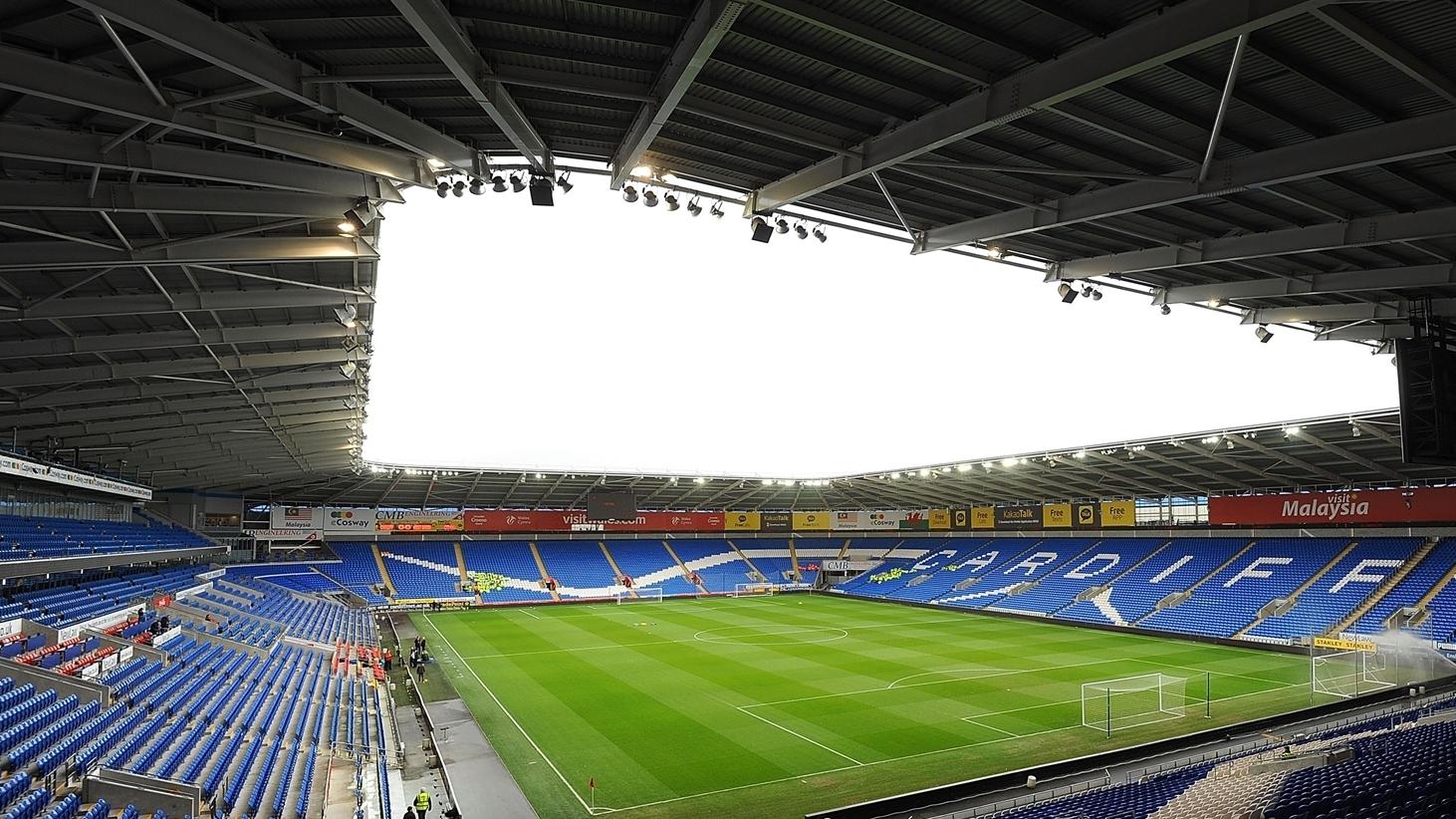 The extended Ninian Stand at Cardiff City Stadium once completed