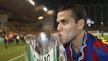 Can Dani Alves win the UEFA Super Cup again against his former club?