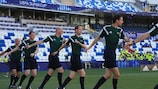 The UEFA Super Cup match officials training in Tbilisi on Monday afternoon