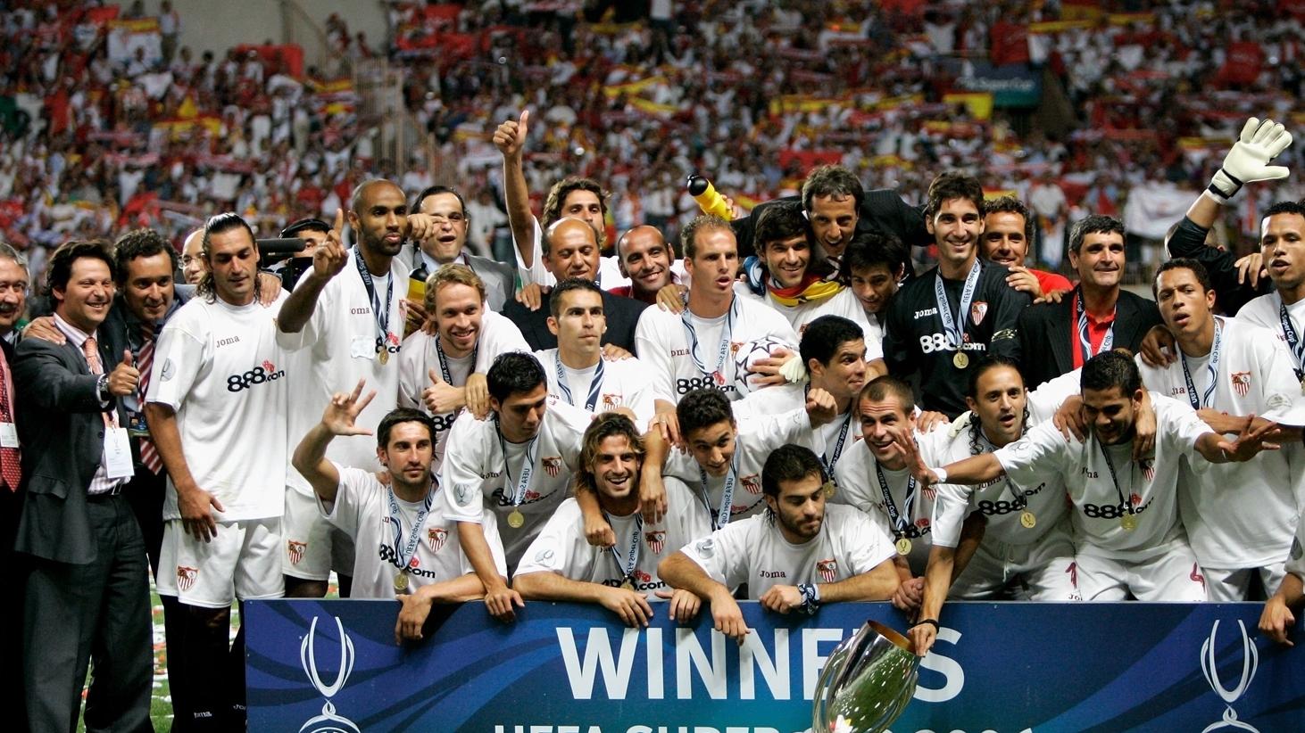 BARCELONA v SEVILLA UEFA SUPER CUP FINAL PROGRAMME V.G CONDITION 2006 