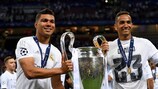 Casemiro et Danilo (Real Madrid) ont gagné la Champions League à Milan, en mai dernier