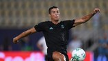Cristiano Ronaldo à l'entraînement à Skopje