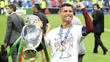 Cristiano Ronaldo enjoys Portugal's final win