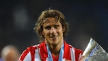 Atlético striker Diego Forlán was the star of the first Europa League final