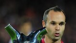 Andrés Iniesta with his UEFA Best Player in Europe 2012 Award