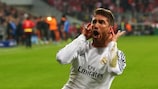 Sergio Ramos esulta dopo uno dei gol contro il Bayern