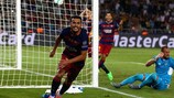 Pedro Rodríguez after scoring what proved to be his final goal for Barcelona