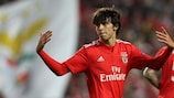 Benfica's João Félix celebrates his first-leg hat-trick