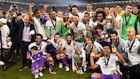 Real Madrid with the trophy once again
