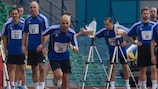 Referees in training at a UEFA course