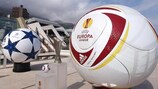 Der Ball der UEFA Europa League vor dem Grimaldi Forum in Monaco