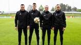 The team from France that will officiate at the final: Mehdi Rahmouni, François Letexier, Cyril Mugnier and Jérôme Brisard