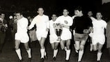 Real Madrid celebrate success in the 1959/60 European Champions' Club Cup final