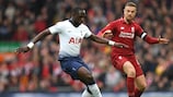 Moussa Sissoko and Jordan Henderson vie for possession in a Premier League game in March
