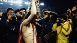 Borussia Mönchengladbach celebrate their 1978/79 UEFA Cup final win