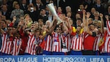 Club Atlético de Madrid feiert seinen Triumph