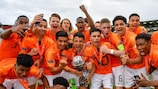 The Netherlands celebrate their 2019 Under-17 EURO triumph