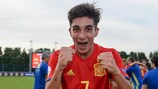 Ferrán Torres festeggia una vittoria della Spagna U17