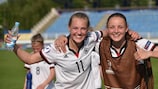 Marie Müller and Verena Wieder enjoy Germany's qualification after the final whistle