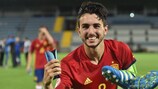 Captain Manu Morlanes celebrates after Spain's semi-final win against Germany