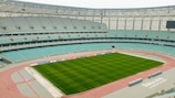 O Estádio Olímpico de Baku vai receber dois jogos televisionados no primeiro dia do torneio, bem como a final