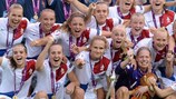 The Netherlands celebrate after lifting the trophy in Norway last summer