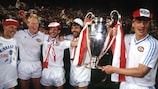 PSV's Edward Linskens, Ronald Koeman, Jan Heintze, Eric Gerets and Wim Kieft celebrate in 1988