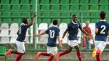 Odsonne Edouard wheels away in celebration after opening the scoring