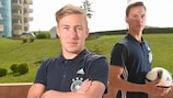 Germany captain Felix Passlack and goalkeeper Constantin Frommann at the tournament hotel