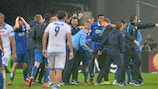 Dnipro celebrate making it to their first major European final